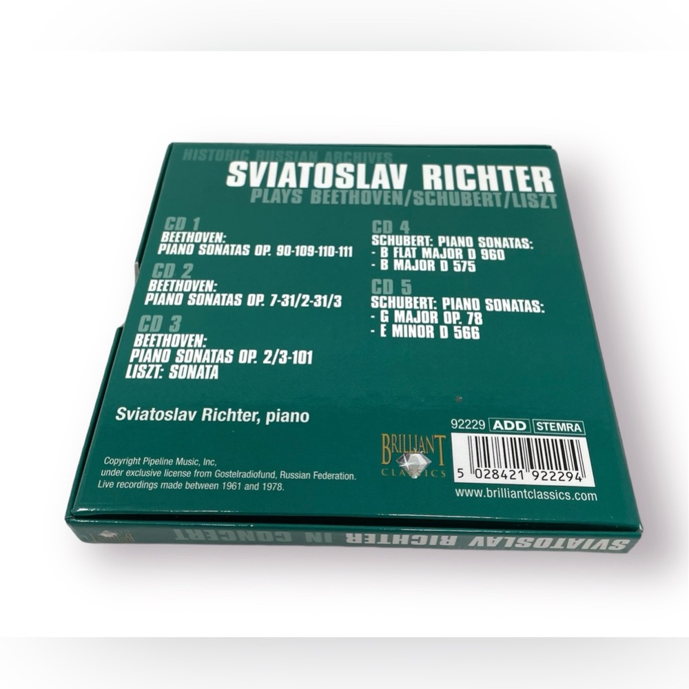 🛍️SALE🛍️ Sviatoslav Richter in Concert; Historic Russian Archives Box Set (5 CD) - Picture 3 of 8